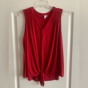 Super soft red blouse size large